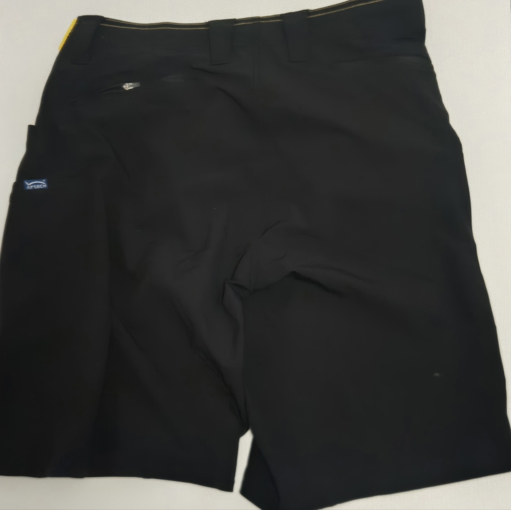 AFTCO Black Shorts with Blue Inner Waistband. M97 Overboard, Black - Picture 5 of 8